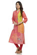 Peach Straight Viscose Kurta image number 3