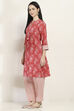 Red Cotton Straight SET image number 3