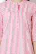 Pink Cotton Straight Kurta image number 1