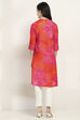 Orange Cotton Straight Kurta image number 3