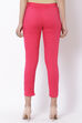 Pink Poly Lycra Slim Pants image number 5