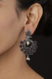 Dark pink Metal Brass Earrings image number 1