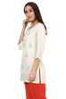 White Straight Viscose Rayon Indie Top image number 2