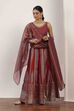 Pink Polyester Kalidar Lehenga Set image number 0