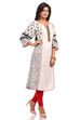 White Flared Cotton Kurta image number 2