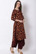Brown Viscose Rayon Straight Kurta image number 3