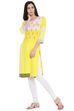 Lime Green Viscose Straight Kurta image number 3