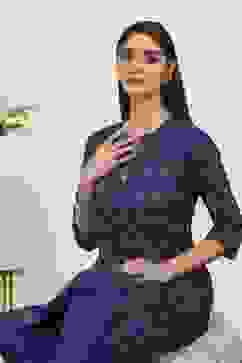 Blue Rayon Viscose Rayon Kurta Pants Set image number 7