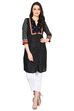Rangriti Black Straight Cotton Indie Top image number 0