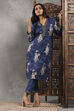 Green Viscose Blend Printed Straight Kurta Pants Set image number 0