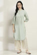 Green Viscose Rayon Straight Kurta image number 5