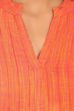 Orange Cotton Straight Kurta image number 4