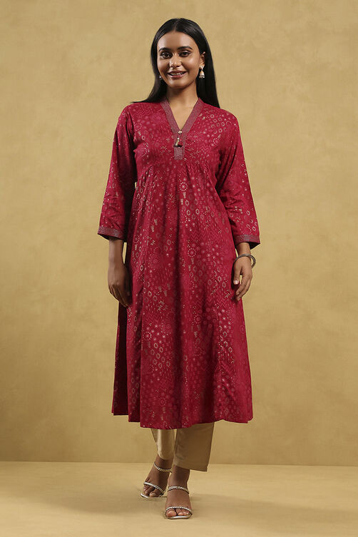 Blue Viscose Rayon Printed Kalidar Kurta image number 5
