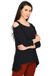 Black Straight Viscose Indie Top image number 3