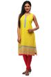 Lime Cotton Straight Kurta image number 0