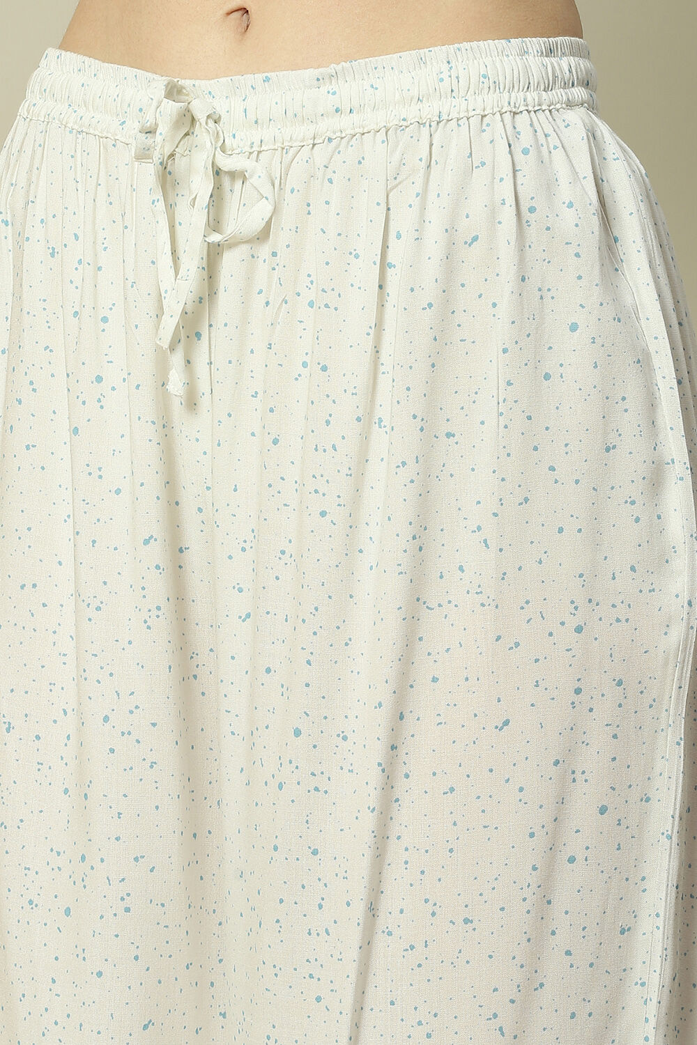 Sky Blue LIVA Straight Printed Kurta image number 2