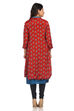 Teal Blue Flared Viscose Jacket image number 6