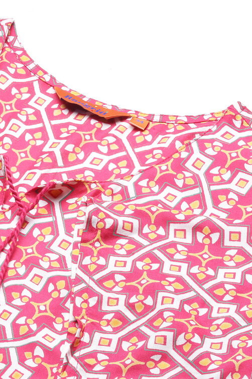 Pink Viscose Rayon Short Top image number 1
