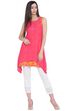 Pink Viscose A-Line Kurta image number 2