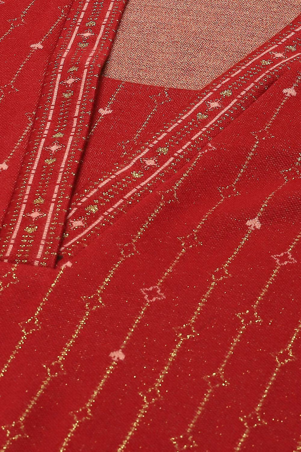 Maroon Cotton Blend Straight Printed Kurta Palazzo Suit Set image number 1