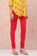 Red Cotton Churidar image number 3