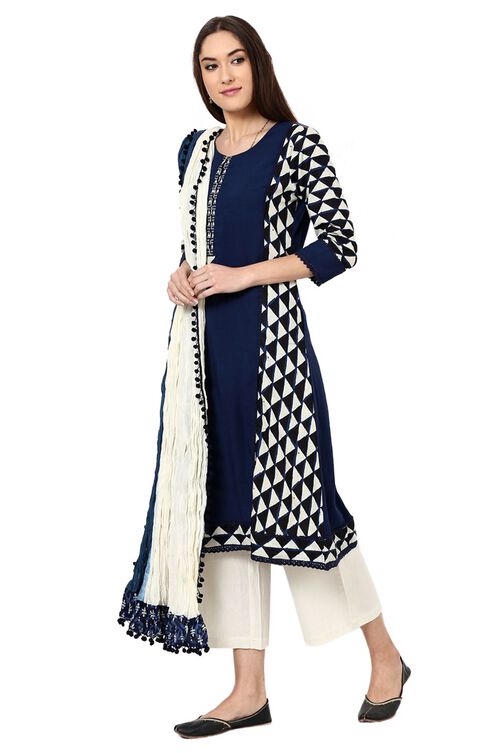 White Cotton Stole image number 2
