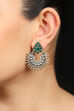Silver Earrings With Stone And Pearl image number 0