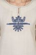 Off White Straight Cotton Indie Top image number 5