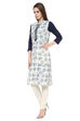 Indigo Straight Cotton Kurta image number 3