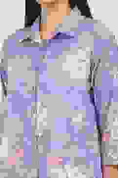 Purple Cotton Blend Cotton Flex Kurta Pants Set image number 1