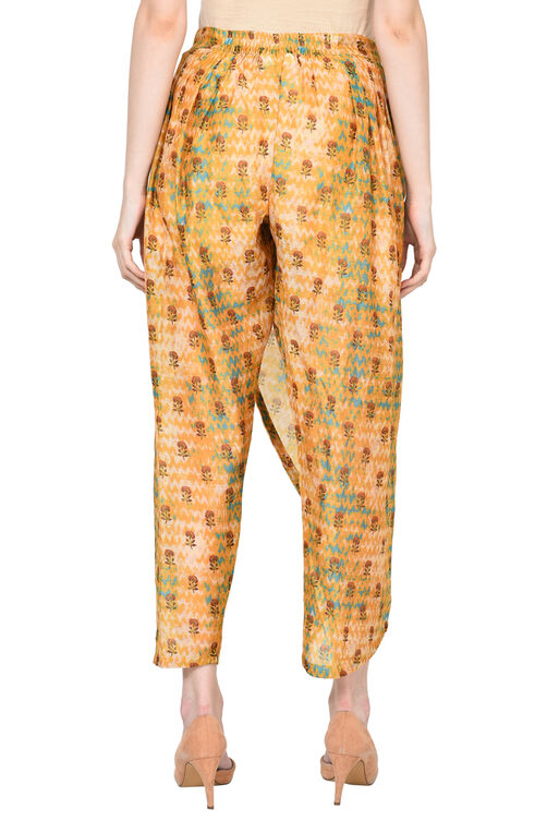 Beige Polyester Fusion Pants image number 4