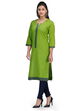 Green Cotton Straight Kurta image number 2