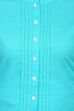 Turquoise Straight Cotton Kurta image number 4