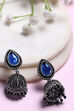Navy Brass Jhumka image number 0