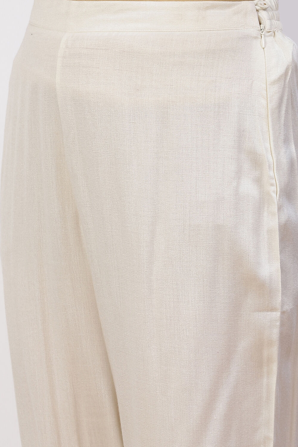 Cream Acrylic Straight Suit Set image number 7