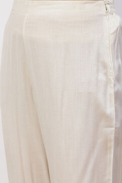 Cream Acrylic Straight Suit Set image number 7