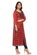 Rust Straight Viscose Kurta image number 2