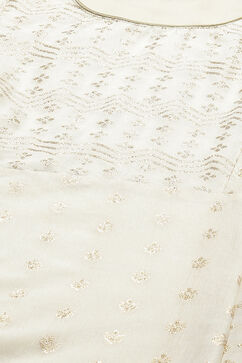 Off White Art Silk Straight Kurta image number 1