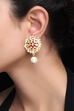 Red Metal Brass Earring image number 0