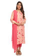 Peach Straight Viscose Kurta image number 3