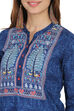 Indigo Straight Cotton Kurta image number 1