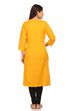 Mustard Straight Cotton Kurta image number 3