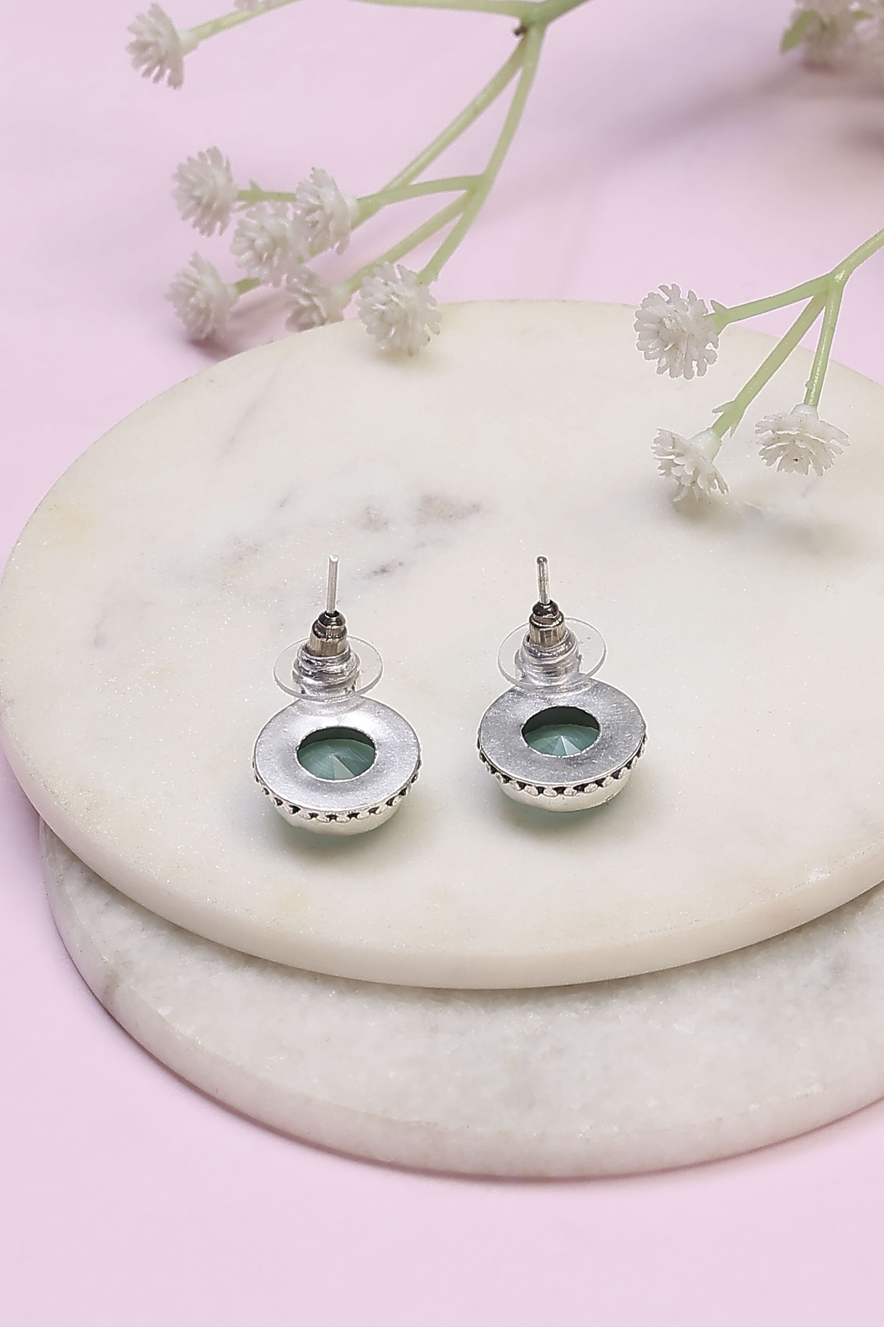 Mint Green Brass Studs image number 2