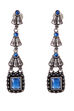 Blue Metal Brass Earrings image number 2