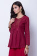 Navy Blue Polyester Matka Top image number 3