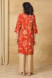 Black Viscose Blend Straight Printed Kurta image number 4