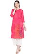 Pink Viscose Straight Kurta image number 0