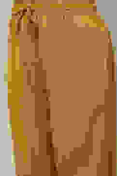 Mustard Acrylic Straight Yarn Dyed Kurta Palazzo Suit Set image number 2