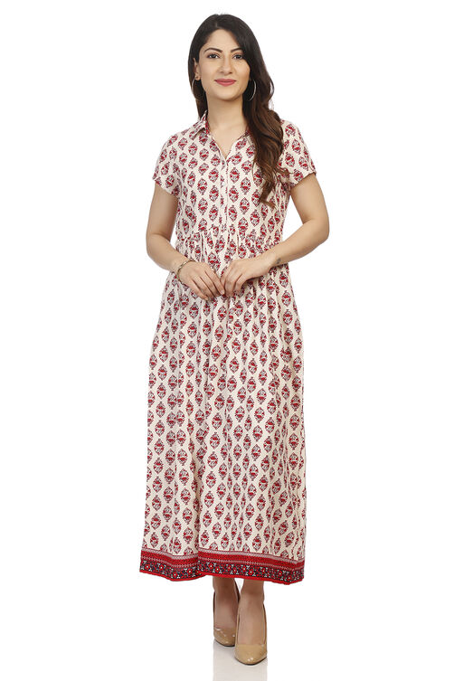 Ecru Flared Dress image number 0