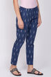 Indigo Poly Lycra Slim Pants image number 2